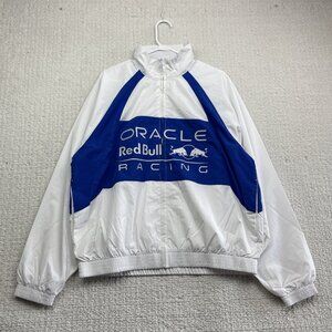 Hollister x Oracle Red Bull Racing Track Jacket Men’s M White / Blue Graphic Zip